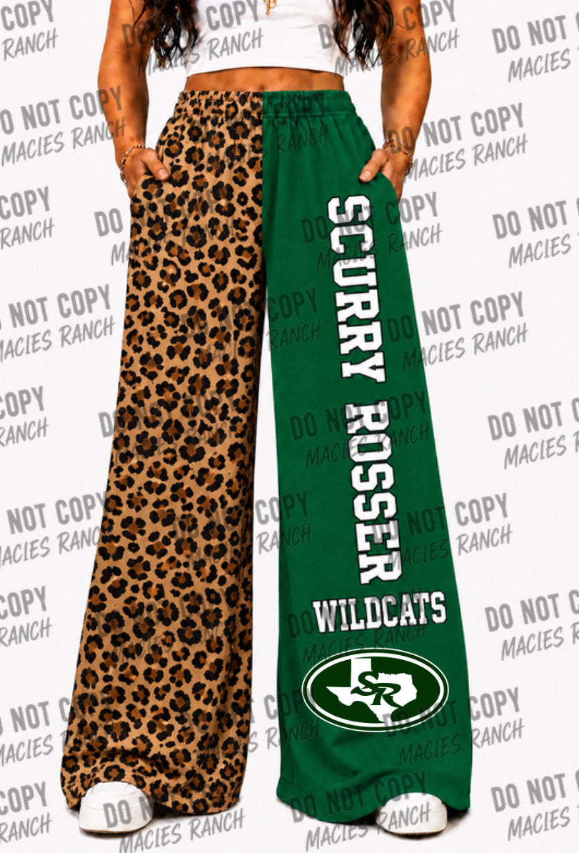 Scurry Rosser DUO WIDE LEG PANTS- brown cheetah