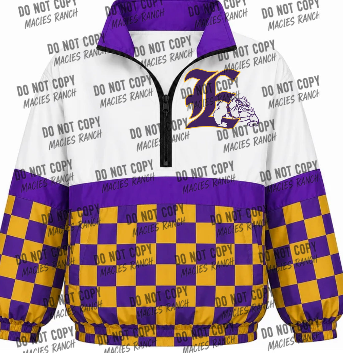 Edgewood Windbreaker-gold/purple checkered
