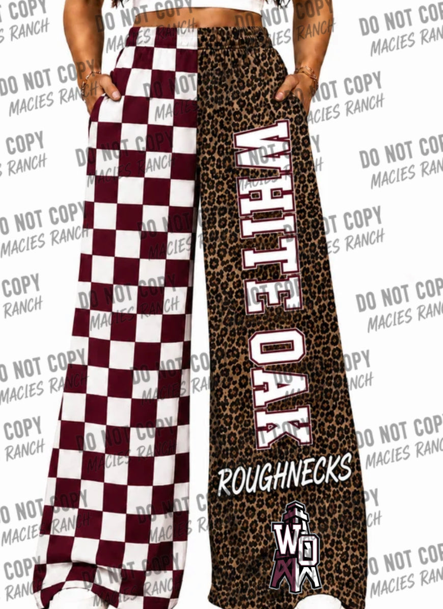 White Oak - DUO WIDE LEG PANTS- cheetah