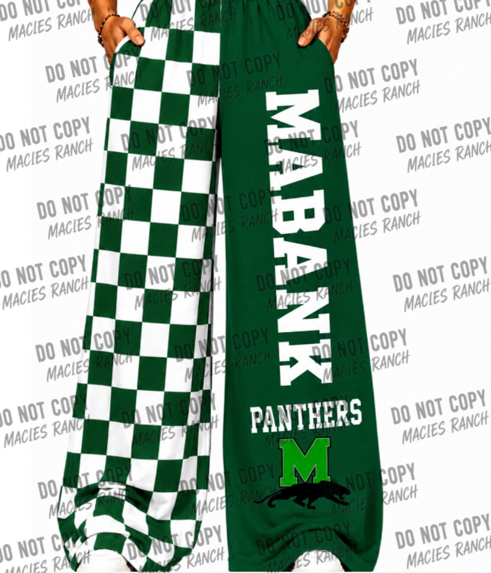 Mabank DUO WIDE LEG PANTS- checkered