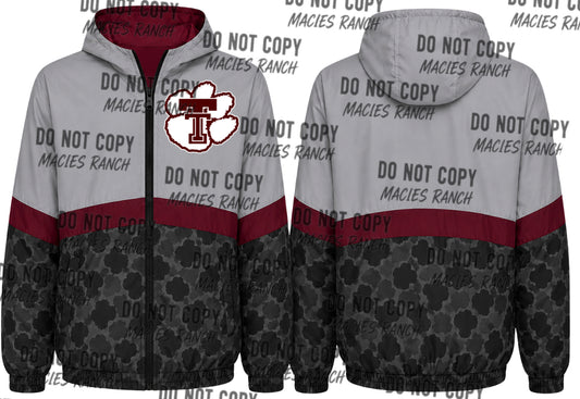 Troup Full Zip Windbreaker with Hoodie- camo