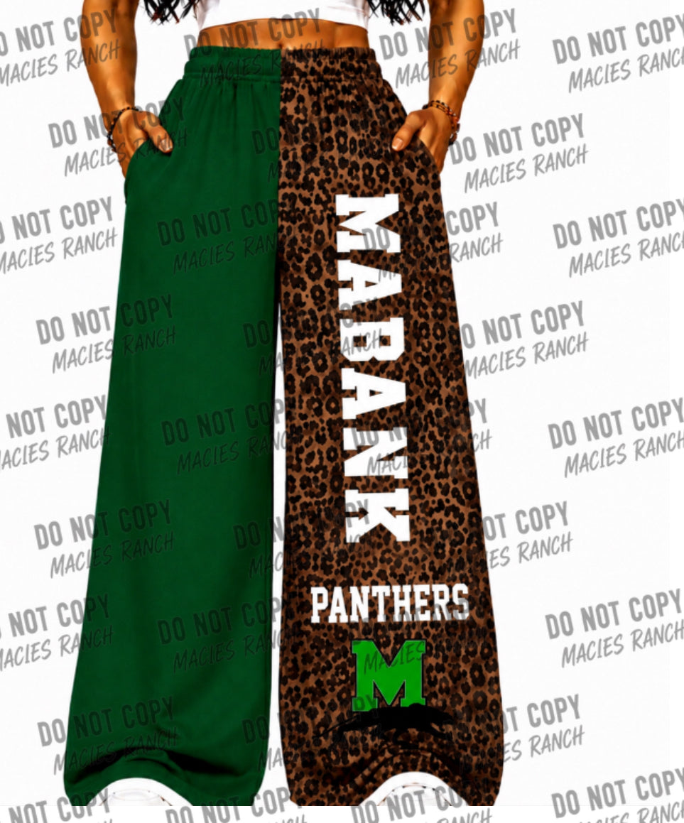 Maybank DUO WIDE LEG PANTS- cheetah brown