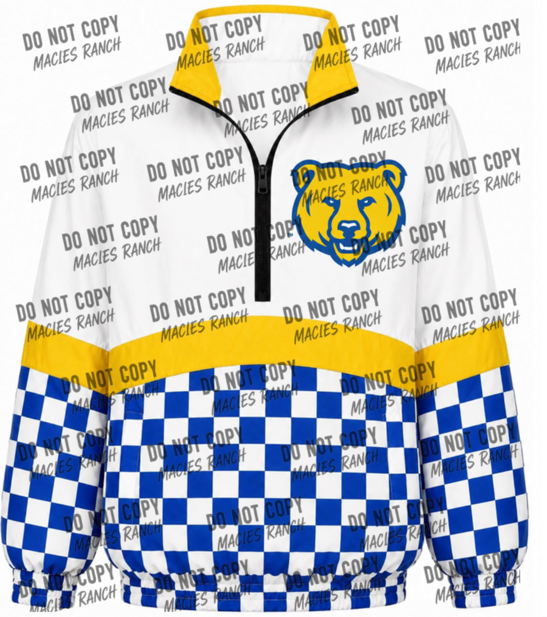Brownsboro Windbreaker- checkered