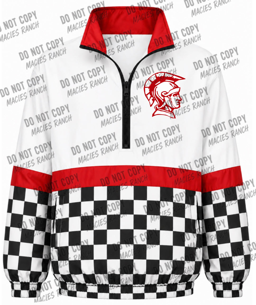 Van Windbreaker- checkered black