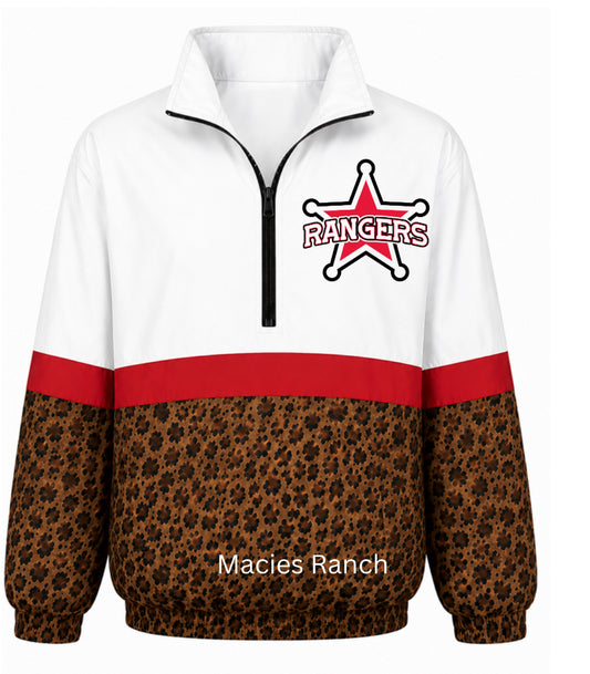 Rice Elementary Rangers cheetah Windbreaker