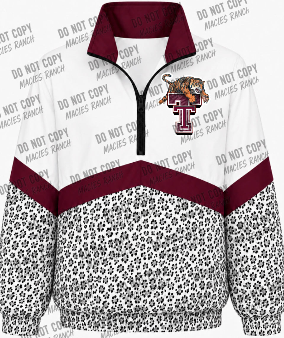 Tenaha Windbreaker-white cheetah