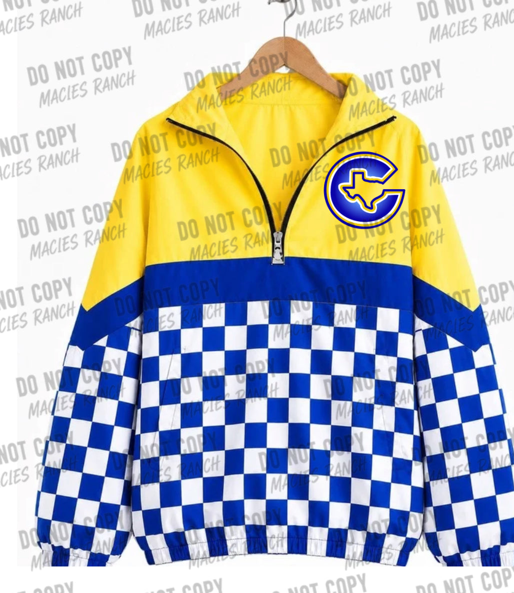 Corsicana Windbreaker- blue checkered