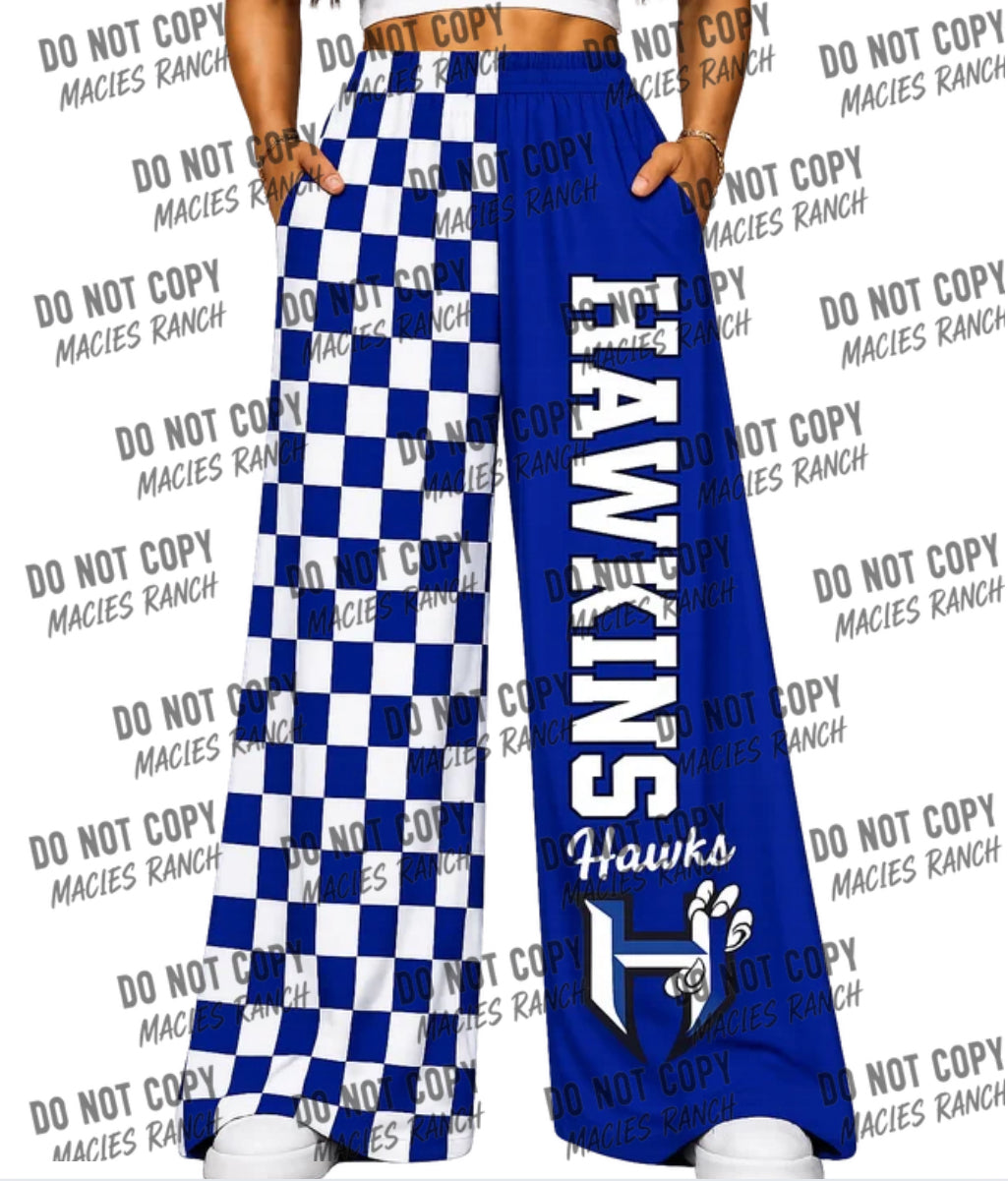 Hawkins DUO WIDE LEG PANTS- checkered