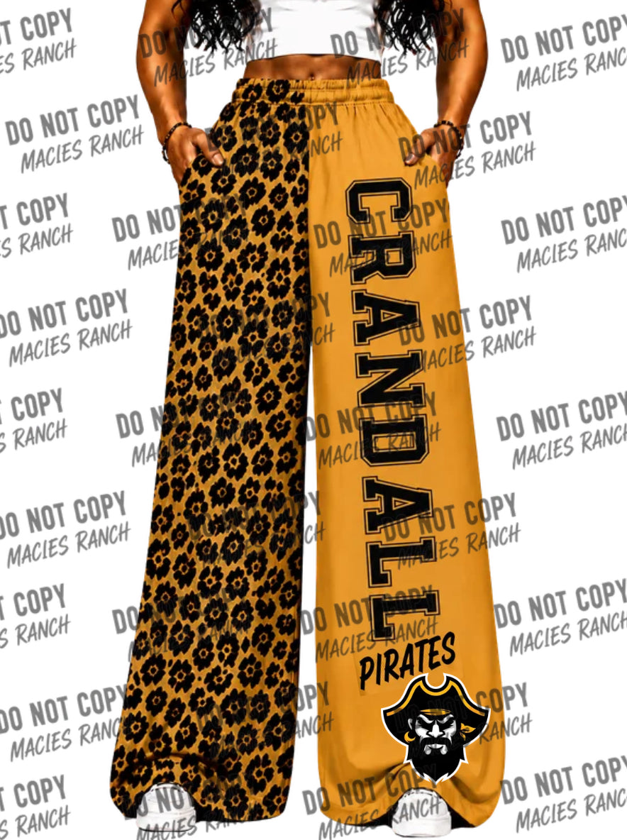 Crandall  DUO WIDE LEG PANTS- cheetah