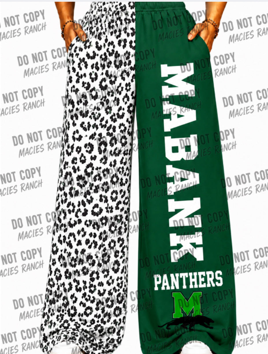 Mabank DUO WIDE LEG PANTS- white cheetah