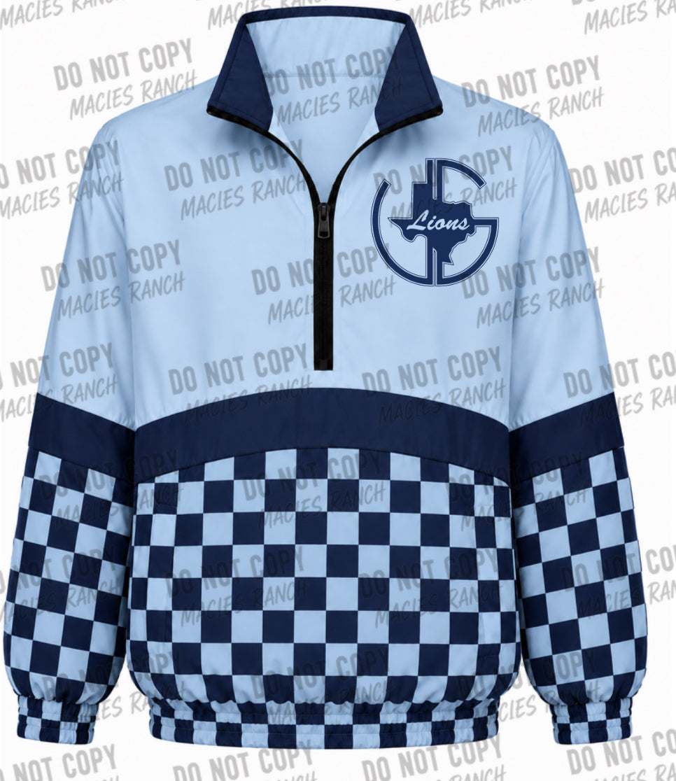 Union Grove checkered 2 windbreaker
