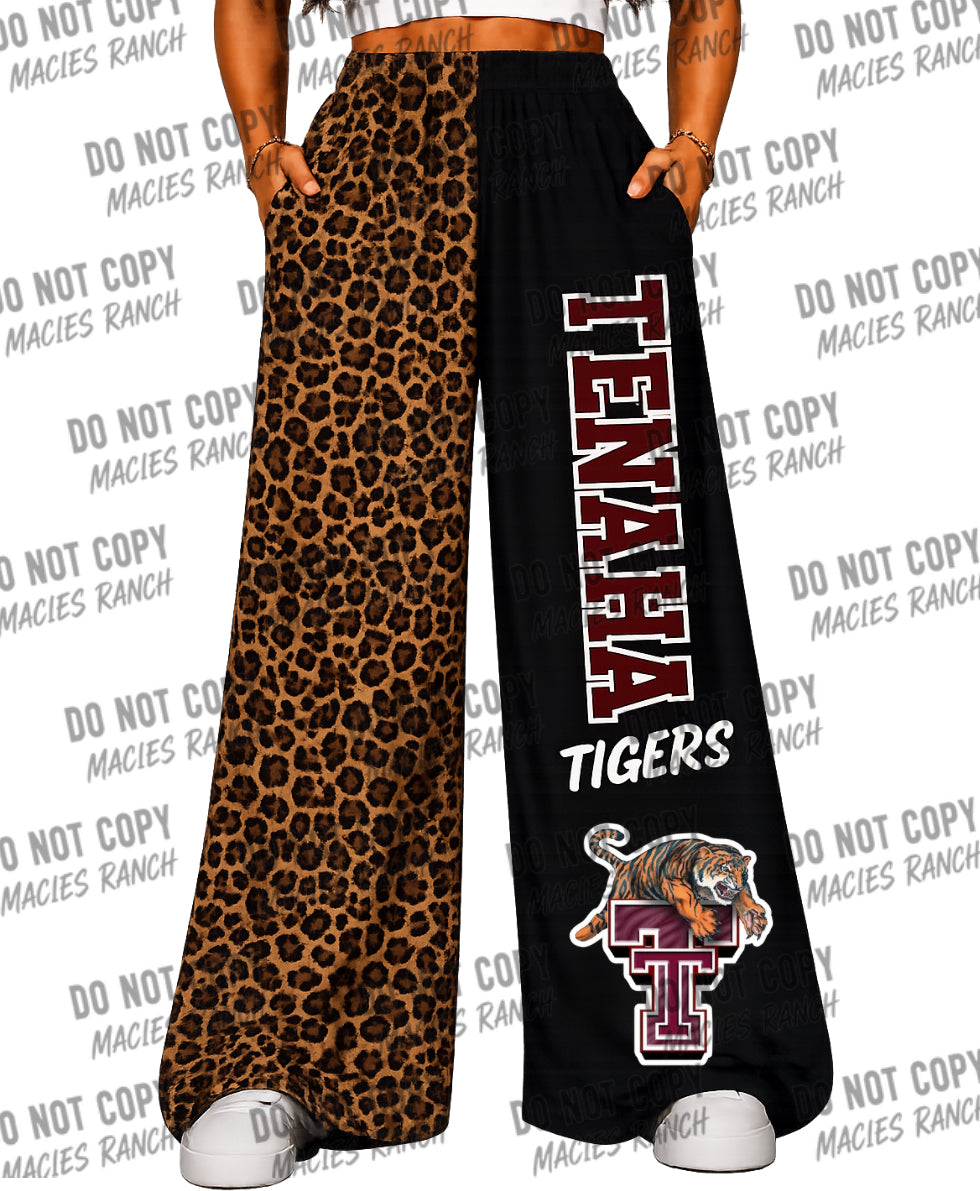 Tenaha DUO WIDE LEG PANTS-cheetah/black