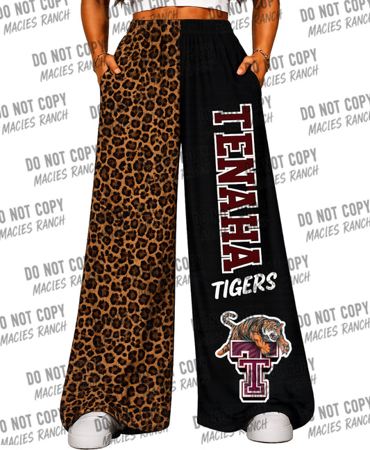 Tenaha DUO WIDE LEG PANTS-cheetah/black