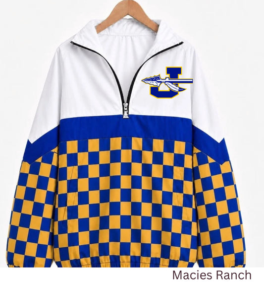 Jacksonville 2 color checkered windbreaker