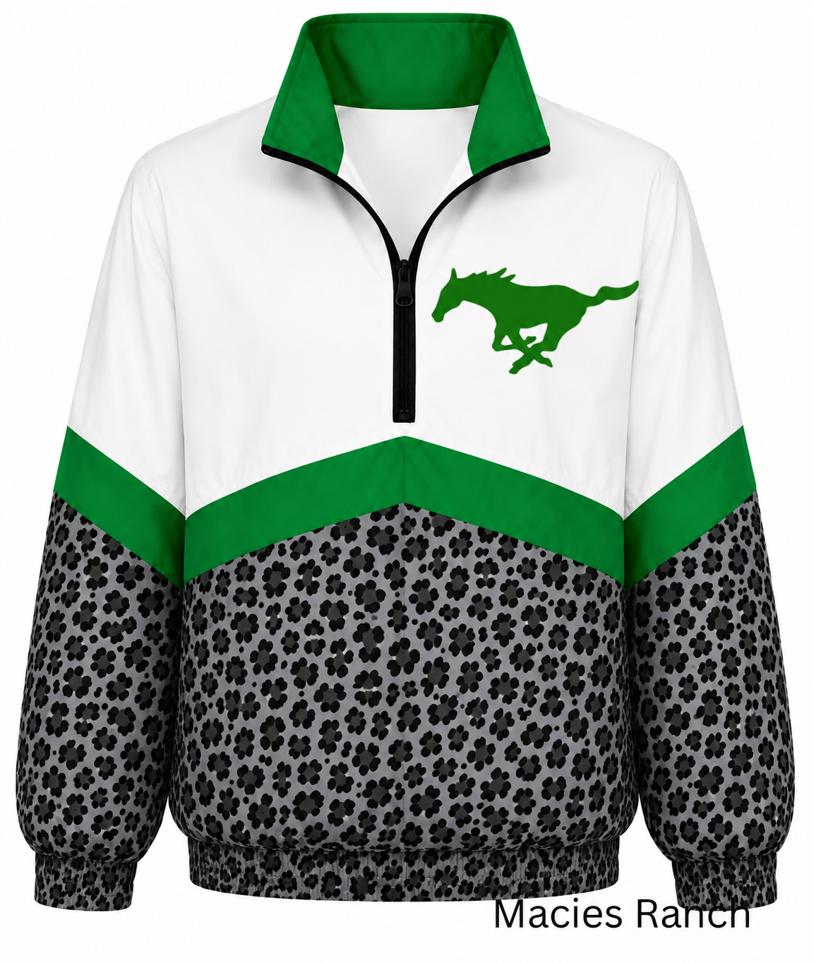 Overton Black Cheetah Windbreaker