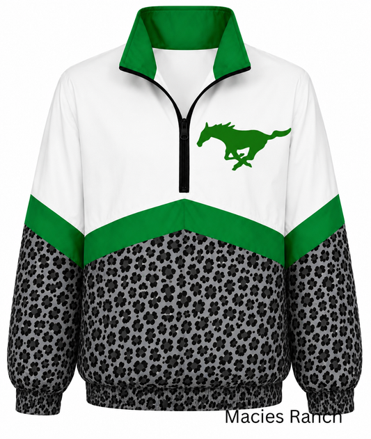 Overton Black Cheetah Windbreaker