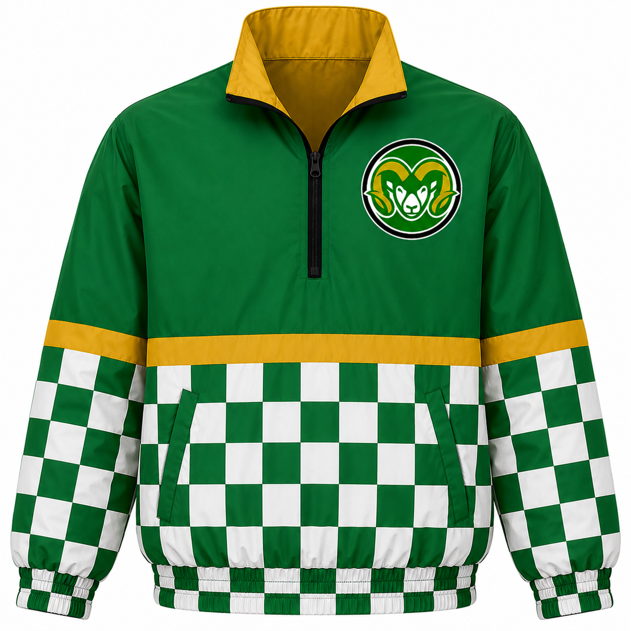 Ramey Elementary checkered windbreaker