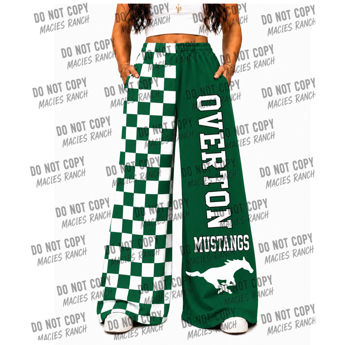 OVERTON DUO WIDE LEG PANTS -checkered