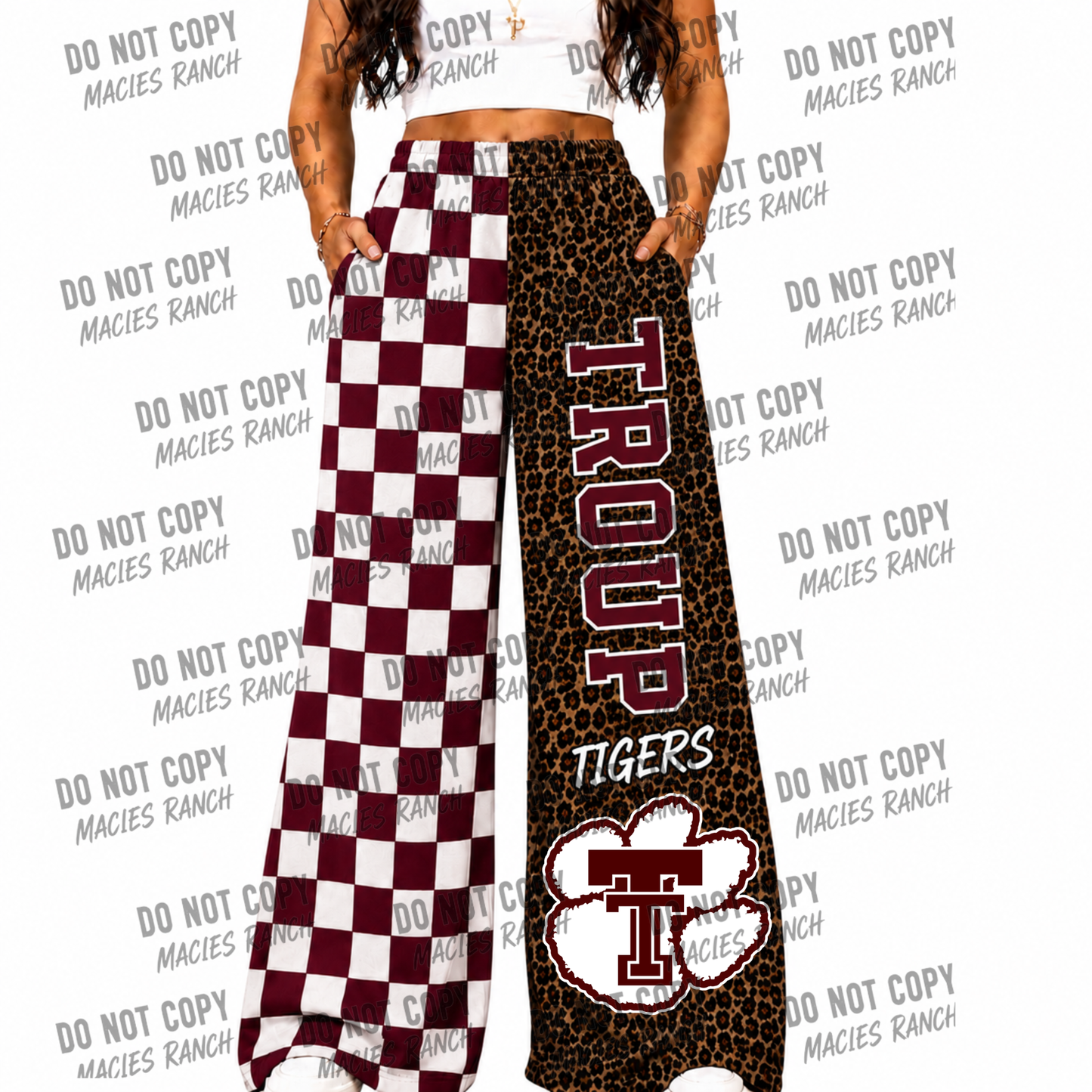 TROUP DUO WIDE LEG PANTS -checkered