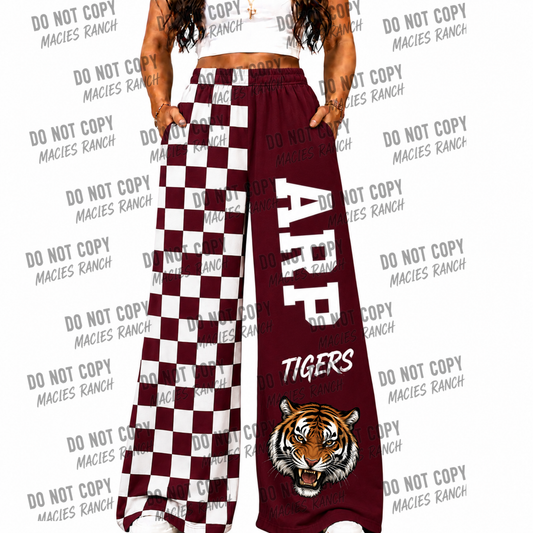 ARP DUO WIDE LEG PANTS- checkered