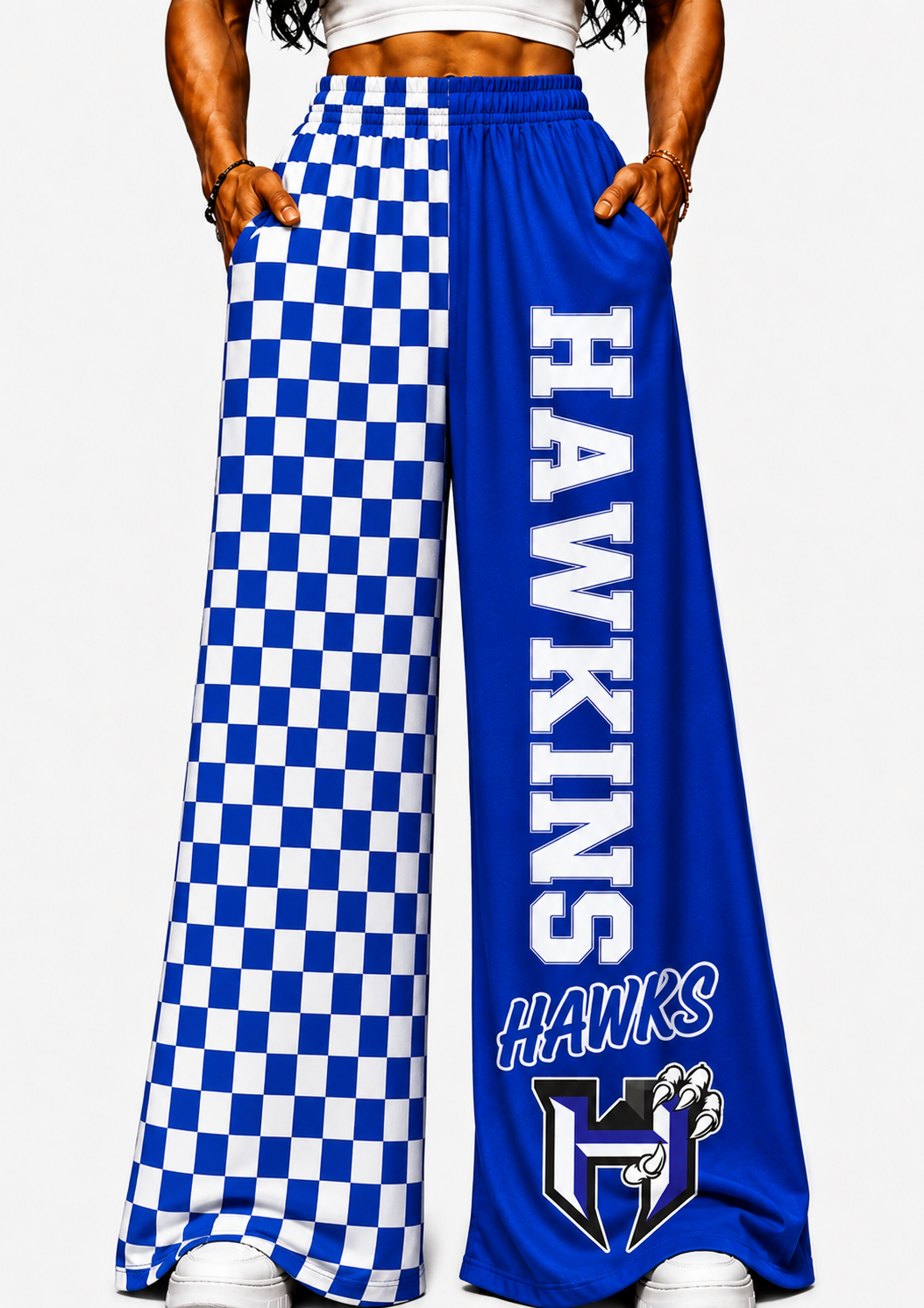 Hawkins DUO WIDE LEG PANTS- checkered