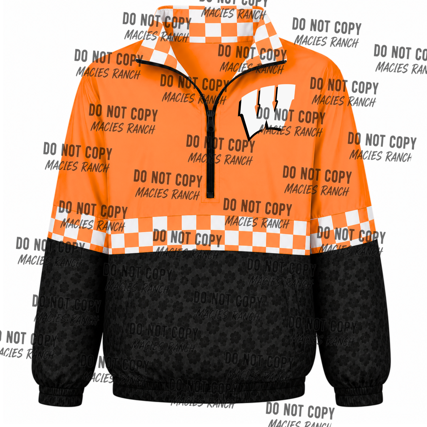 Wells Windbreaker- black Cheetah Custom