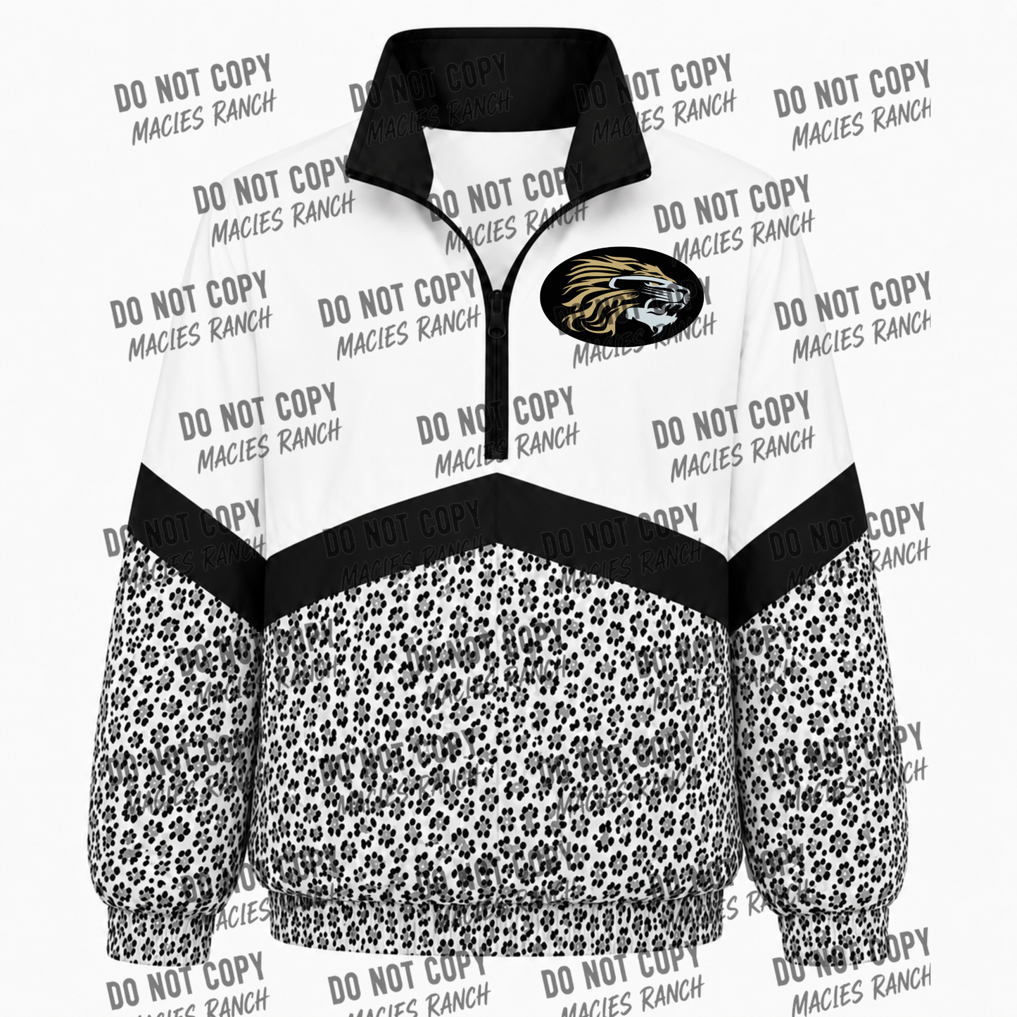 Kaufman Windbreaker- white cheetah