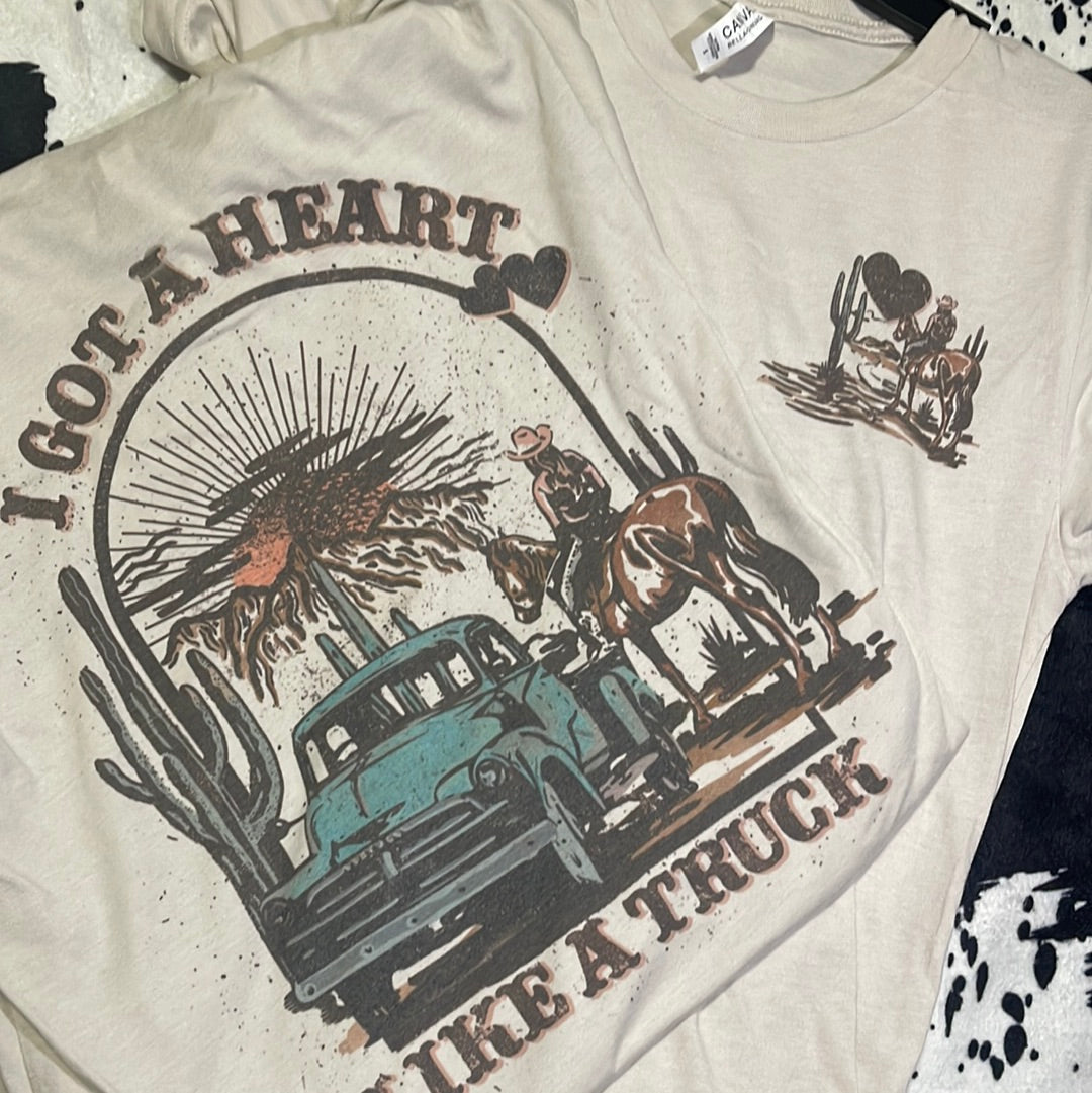 Heart like a truck tee